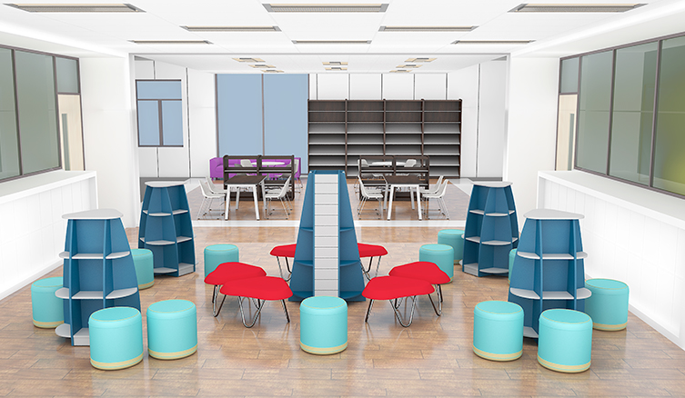 圖書(shū)館書(shū)架04